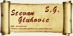 Stevan Gluhović vizit kartica